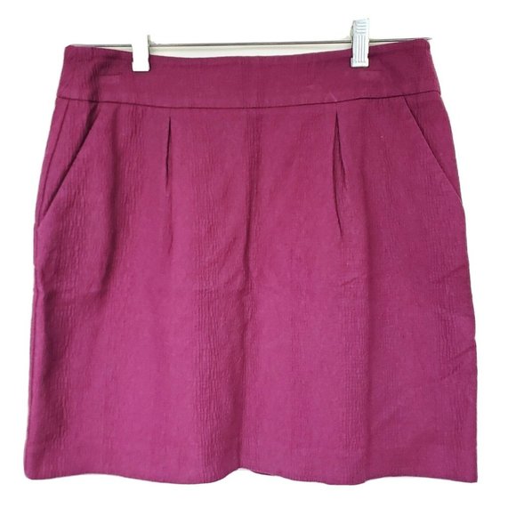 Ann Taylor Dresses & Skirts - Loft Ann Taylor Womens Maroon Short Skirt Size 6